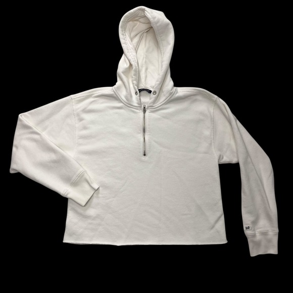 Abercrombie & Fitch Jackets & Blazers - Abercrombie & Fitch Y2K Quarter Zip Jacket Cozy White Women's Medium Long Sleeve